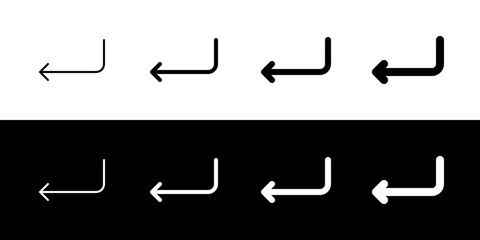 Editable enter, new line, arrow vector icon. Part of a big icon set family. Perfect for web and app interfaces, presentations, infographics, etc