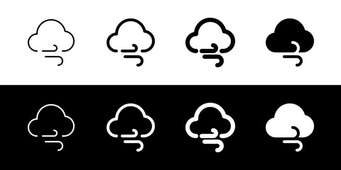 Fototapeta premium Editable windy cloud vector icon. Part of a big icon set family. Perfect for web and app interfaces, presentations, infographics, etc
