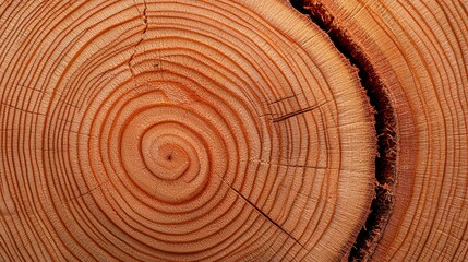 Fototapeta premium Texture of tree rings, cross-section, natural history Background