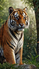 white bengal tiger in zoo