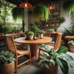 Interior design with gorgeous decoration with atrractive utensils