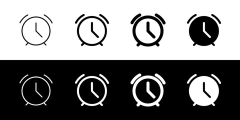 Editable vector alarm clock icon. Part of a big icon set family. Perfect for web and app interfaces, presentations, infographics, etc
