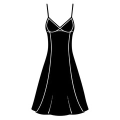 Slip Dress Silhouette Vector Illustration