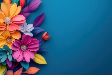 Florets and sprouts emerging in a spray of vibrant colors, Floret Sprout Spray, Colorful growth explosion