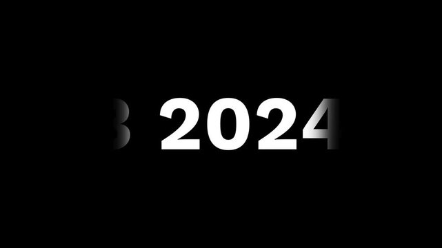 2000 to 20024 timeline animation on black background 