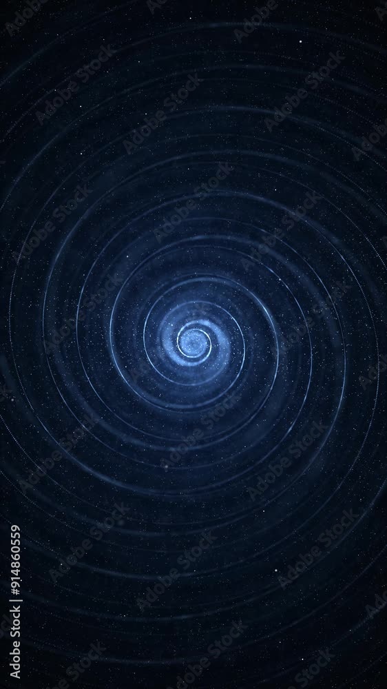 Wall mural abstract loop blurred spiral infinity rotation animation. concept space science background.