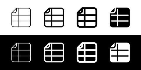 Editable vector spreadsheet file icon. Part of a big icon set family. Perfect for web and app interfaces, presentations, infographics, etc