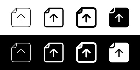 Editable vector upload file icon. Part of a big icon set family. Perfect for web and app interfaces, presentations, infographics, etc