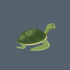 a turtle in flat vector design.