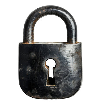 recommend clip art: Black metallic padlock lock clip art