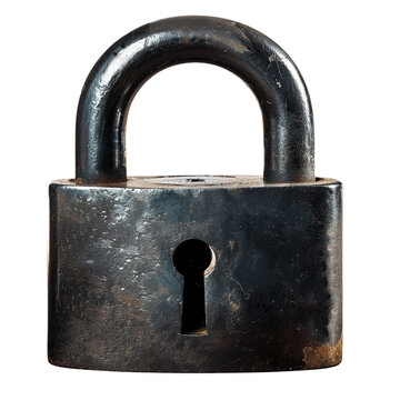 recommend clip art: Black metallic padlock lock clip art