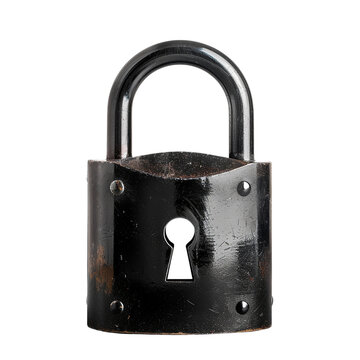 recommend clip art: Black metallic padlock lock clip art