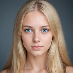 Naklejka premium portrait of a blonde woman