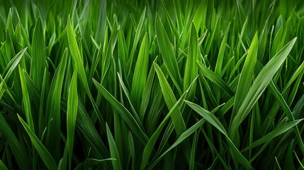 Fototapeta premium Texture of grass, lawn close-up, detailed blades Background