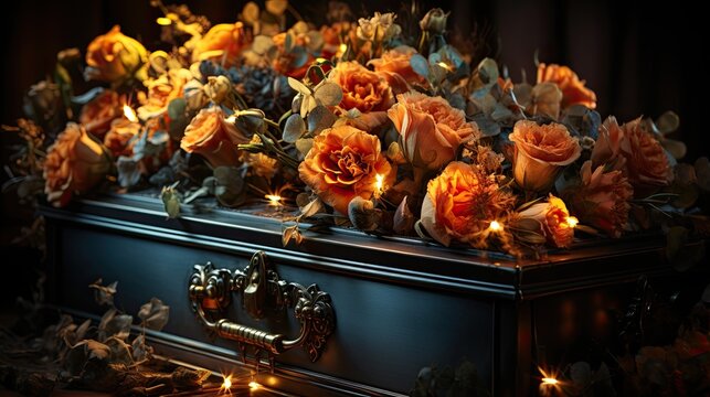 Coffin in morque 