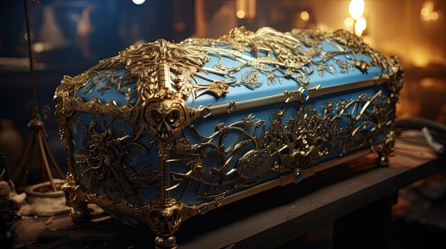 Coffin in morque 