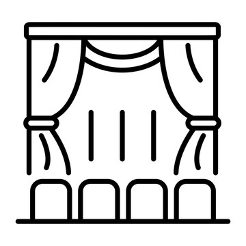 theater stage with curtains and seats clip art preview