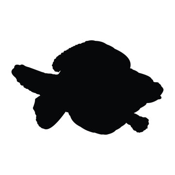 recommend clip art: black goldfish silhouette vector design on white background