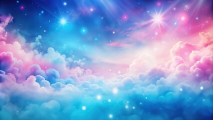 Fototapeta premium Dreamlike background featuring a colorful blend of blue and pink hues, background, colorful, blue, pink, dreamlike, ethereal
