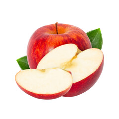 Red Apple, cutout, full depth of field.