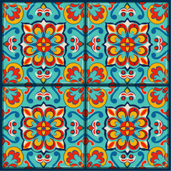 Colorful Mexican Tile Pattern
