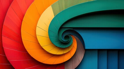 Fototapeta premium Spiral pattern, abstract art, colorful design Background