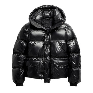 recommend clip art: Black puffer jacket for men clip art