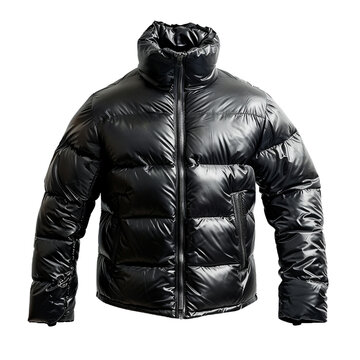 recommend clip art: Black puffer jacket for men clip art