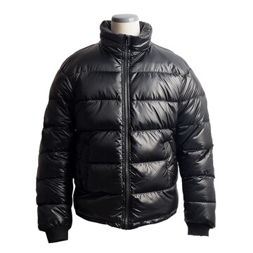 recommend clip art: Black puffer jacket for men clip art