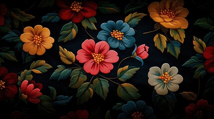 Floral pattern, decorative fabric, intricate details Background