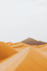 Sand dunes forming wavy landscape in the desert