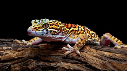 Obraz premium Leopard Gecko on a Branch