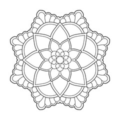 Radiant Ability to Relax mandala design coloring book page