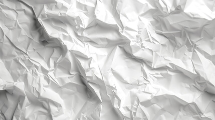 Obraz premium Abstract white crumpled and creased recycle craft paper texture background