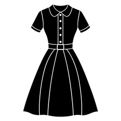 Dress Silhouette Vector Illustration