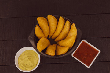 Fried empanadas, typical Colombian food