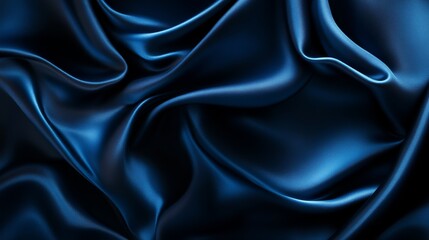 Obraz premium Close-up of smooth, silky blue fabric
