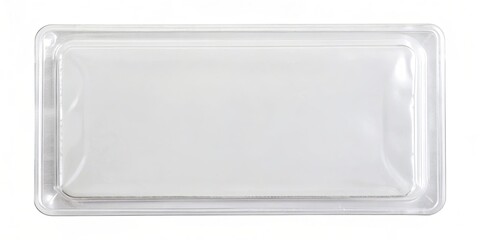 Clear plastic packaging seal for card or paper, isolated on white background, , blank, plastic, packaging, seal