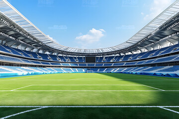 Large Football Stadium Featuring Roof-Covered Stands and Spacious Seating