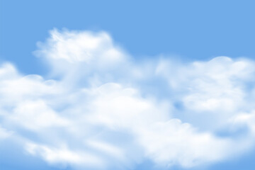 Fototapeta premium Sky Blue Background,Vector Clear Sky day with sunlight morning in Winter,Horizon Nature Landscape daylight in afternoon Summer,Spring,illustration