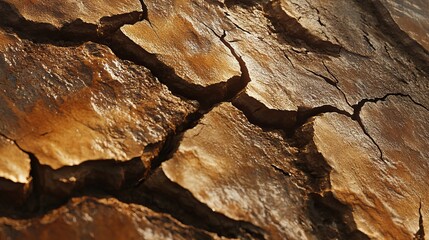 Clay earth with cracks due to drought conditions