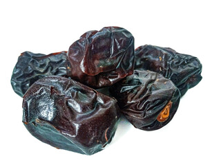 dried dates ,Ajwa, isolated on white