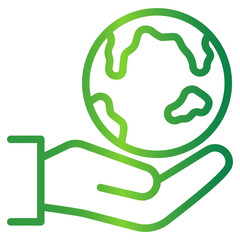  care, planet earth Icon, Filled Line style icon vector illustration, Suitable for website, mobile app, print, presentation, infographic and any other project.