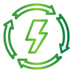  Renewable Icon, Filled Line style icon vector illustration, Suitable for website, mobile app, print, presentation, infographic and any other project.