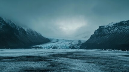 Svinafellsjokull Glacier in Skaftafell National Park, Iceland