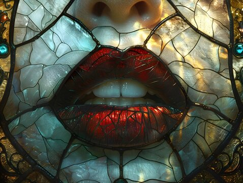Stained Glass Lips.