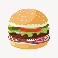 hamburger illustration vector
