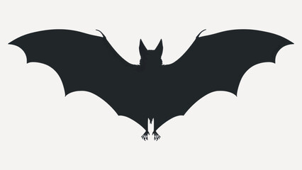 Fototapeta premium Silhouette bat wings spread wide