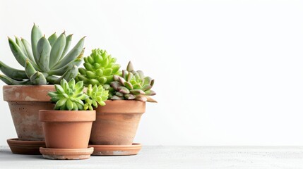 Obraz premium Potted succulent on white