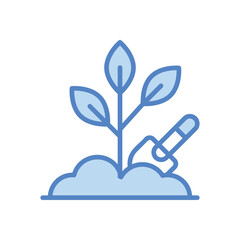 Planting vector icon
